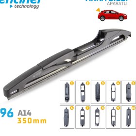 Resim Sentinel Universal Aparatlı Muz ARKA Silecek Süpürgesi - 350 mm / 1 Adet 