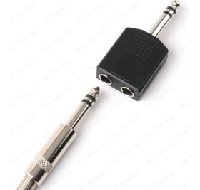 Resim 6.35MM (1/4 Inç) Erkek Trs - 2X6.35MM (1/4 Inç) Dişi Çoklayıcı 