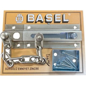 Resim Başel Sürgülü Kapı Emniyet Zinciri Saten 