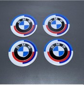 Resim Bmw 50.yıl Yapıştırma Jant Göbek Stickerı 60mm 