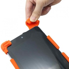 Resim Ehr. Amazon Kindle Fire HD 7 Alexa 7inc Darbe Önleyici Silikon Tablet Tutucu Stand - Turuncu 