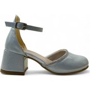 Resim 010 Kız Çocuk Topuklu Abiye Ayakkabı Gümüş 