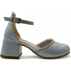 Resim 010 Kız Çocuk Topuklu Abiye Ayakkabı Gümüş 