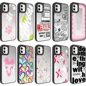 Resim IPhone Uyumlu 12 Kılıf Aynalı Desenli Kamera Korumalı Parlak Zore Mirror Kapak 