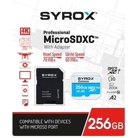 Resim Syrox Syx-mc256 256gb Mıcrosd Hafıza Kartı 