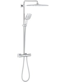 Resim Grohe - Rainshower System Duvara Monte Termostatik Bataryalı Duş Sistemi - G26652000- Krom 