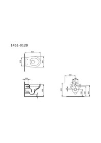 Resim Bocchi Taormina Rimless Asma Klozet P. Beyaz 1451-001-0128 Kapak Hariç Çok Renkli 