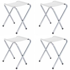 Resim Funky Chairs Katlanabilir Alüminyum Kamp,balıkçı Taburesi 4 Adet Bej 