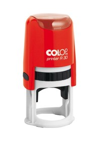 Resim Colop R30 Yuvarlak Kırmızı Kasa Siyah Keçe - 30 MM 