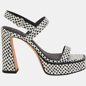 Resim Katy Perry The Steady Kadın Siyah Beyaz Topuklu Sandalet Siyah - Beyaz 