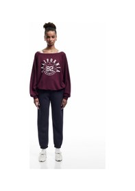 Resim Koton Pamuklu Şardonlu Cepli Beli Bağcıklı Oversize Jogger Eşofman Altı Gri 6wal40037ık Gri 