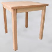Resim Masa RETRO Kayın Ahşap Model Panel Tabla ve Torna Ayak HAM Masa Kafe ve bar İçin El Yapım 