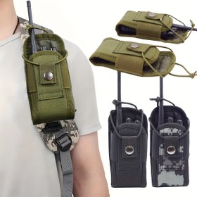 Resim Taşınabilir Taktiksel Molle Radyo Kılıfı, Avcılık ve Tırmanış için Walkie Talkie Bel Çantası, Taşınabilir İnterfon Kını - Bel Depolama Çantaları İçin Mükemmel 