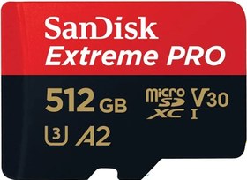 Resim Sandisk Extreme Pro 512GB MicroSDXC 200MB/s Hafıza Kartı 