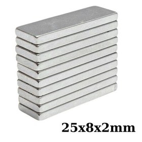 Resim 25x8x2mm Neodyum Güçlü Mıknatıs - Neodim Magnet 