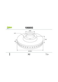 Resim Peugeot 208 Fren Diski On 2019-2024 Valeo 186693 2adettir 