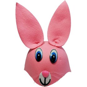 Resim Parti Pembe Renk Kulaklı Tavşan Şapkası Hayvan Şapkası 001 