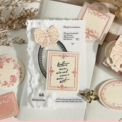 Resim 30 Adet Şık Pembe Dantel Kenarlı Not Kağıtları, Hediye Kartları, Mesaj Kartları, Sentetik Kağıt, El Yazısı Günlük Malzemeleri, Scrapbooking Materyalleri, Mezuniyet ve Okula Dönüş Sezonu İçin Teşekkür Kartı Seti 