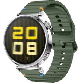 Resim Huawei Watch GT5 41mm İle Uyumlu Dalga Desenli Tokalı Yumusaş Soft Silikon Kordon 