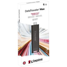 Resim Kingston DTMAX\u002F1TB 1 TB DT Max USB 3.2 Gen 2 Siyah USB Flash Bellek 