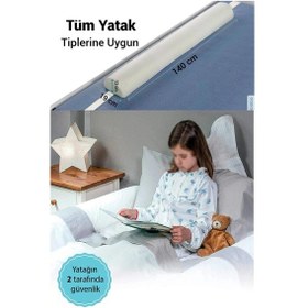 Resim 140 Cm Sünger Yatak Bariyeri, Çocuk Yatak Kenar Korkuluğu 