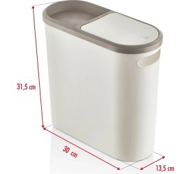 Resim Beyaz Kapaklı Wc Kağıtlıklı Çöp Kovası & Ofis Çöp Kovası 10 Lt 