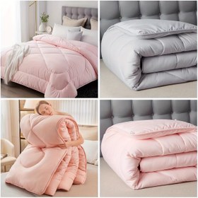 Resim Tek Kişilik/Çift Kişilik Kullanıma Uygun, Makinede Yıkanabilir, Yatak Odası, Yurt Odası ve Noel Tatili Hediyesi İçin Uygun, Yüksek Esneklik Dolgulu, Tüm Mevsimler İçin Ultra Yumuşak Kapitone Yorgan Kılıfı/Kalın Yorgan 