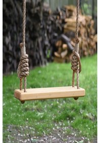 Resim Bk Home Doğal Ahşap Salıncak Ev Bahçe Büyük Salıncak 50 Cm (512115306) 