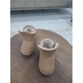 Resim Gezer Kız/erkek Bebek Kürklü Kışlık Patik Bot - Sıcak Tutarlı süet model Rahat ve Şık 