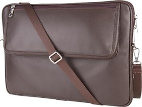Resim 2K S.Deri Laptop Çantası,Tablet Çantası,14'' inç,Vegan,Omuz ve Valiz Askılı,Aksesuar ve Evrak Cepli,25.5 * 36 * 2 cm.,Kahverengi 