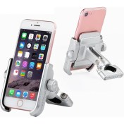 Resim Zunhai Motosiklet Gideri Alüminyum Alaşımlı Telefon Braketi Gümüş (Yurt Dışından) 
