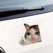 Resim Vinil Kedisi Sticker Dekal, Dayanıklı, Hava Koşullarına Dirençli, Tutkal, Dizüstü Bilgisayarlar, Çantalar, Olta Tekneleri, Motosikletler için 