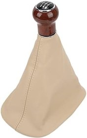 Resim Yctze Çoğu Araçla Uyumlu Araba Şık Otomobil Parçaları Aksesuarı Için Kapaklı Vites L Topuzu Ile Premium PU Deri Vites Topuzu (6. vites) 