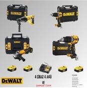 Resim Dewalt DCH133NT + DCD805NT + DCG407NT + DCD800NT 4 Adet 5 Amper Akü + Şarj Aleti Set 