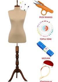 Resim Dikiş Setli Sünger Iğne Batabilen 38 Beden Terzi Mankeni Prova Mankeni 