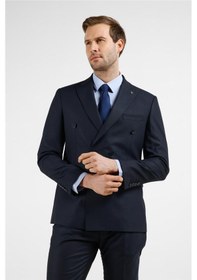 Resim İmza Lacivert Kırlangıç Yaka 6 Drop Slim Fit Takım Elbise 1001255172 Lacivert 