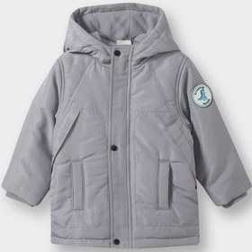 Resim Defacto Erkek Bebek Su Geçirmez Kapüşonlu Fermuarlı Çıtçıtlı Mont E9801a525wngr89 Gri 