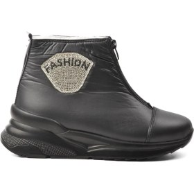 Resim Aspor Siyah Dar Kalıp Kadın Kar Botu 