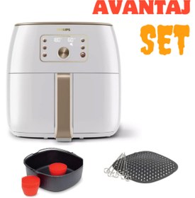 Resim Philips Xxl Smart Sensing Fritöz, 7.3 L Geniş Kapasite, Avantajlı Set, Tüm Aksesuarlar Dahil,lambader Hediye 