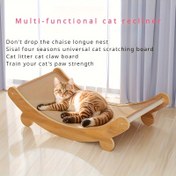 Resim Premium Ahşap Kedi Tırmalama Tahtası ve Eğimli Yatağı - Dayanıklı Mobilya Koruyucu, Sağlam Ahşap Çerçeve & Tırmalamaya Dirençli Yüzey - Kolay Montaj, Alan Tasarrufu Sağlayan Tasarım, Değiştirilebilir Pedi Dahil, Altı Yatak Odası İçin İdeal Hediye, Evde Kediler için Rahatlatma Noktası, Doğal Ahşap Desen Bitimi, Dokulu Tırmalama Yüzeyi 