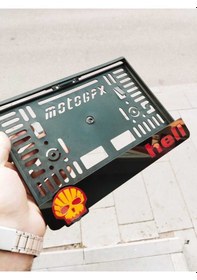 Resim Motorsiklet Plakalık Lazer Kesim Pleksi Isimli Plakalık Kişiye Özel Plakalık Hell 