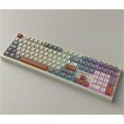 Resim Everest KM-78 Rena Krem-Gri-Kahve Kablosuz 2.4 + BT RGB Aydınlatmalı Sessiz Q Klavye + Mouse Se 