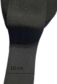 Resim imrenaksesuar 10 cm Don Paça Bel Lastiği Yassı Geniş Lastik 3 Metre (siyah) 