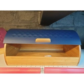 Resim Paçi Bambulu Dıamond Ekmek Dolabı Lacivert 