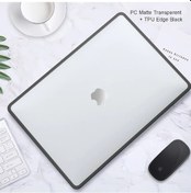 Resim Macbook Uyumlu Pro 16 İçin Laptop Kılıfı M1 A2485 2021 Macbook Uyumlu Pro 14 A2442 Funda Pro Transparent-black 2021 Pro 16 A2485 M1 Arka Kapak 