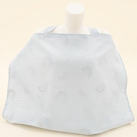 Resim Çift Katlı Muslin Emzirme Önlüğü - Bebe Mavisi Muslin - Mavi Gökkuşağı 