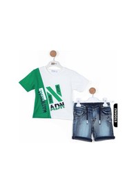 Resim Nasr Grub Xo Kids Erkek Çocuk Şort Takım 2-7 Yaş 3108 Yeşil 