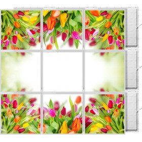 Resim Gök Panel 60 x 60 LED Panel Aydınlatma Desenli 3x3 9'lu Grup 46510246SA 