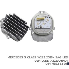 Resim Mercedes S Class W222 2018-Sağ Led Mod A2229069104 
