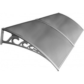 Resim Pratik Sundurma Kapı Pencere Üstü 100x240 Cm Gri 6 Mm Levhalı Gri 